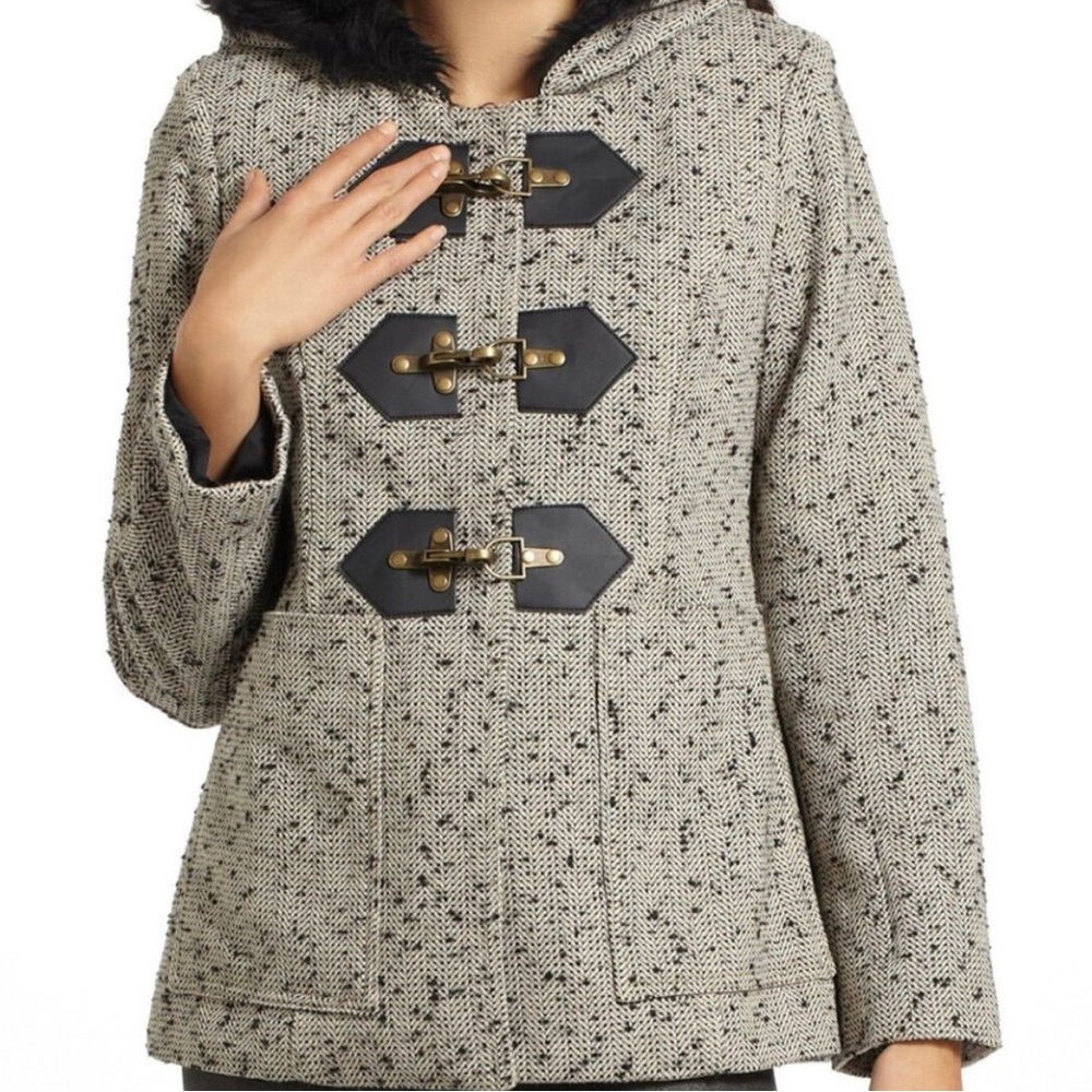 Anthropologie Callum Tweed Coat by Third Piece